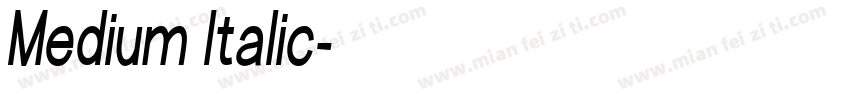 Medium Italic字体转换